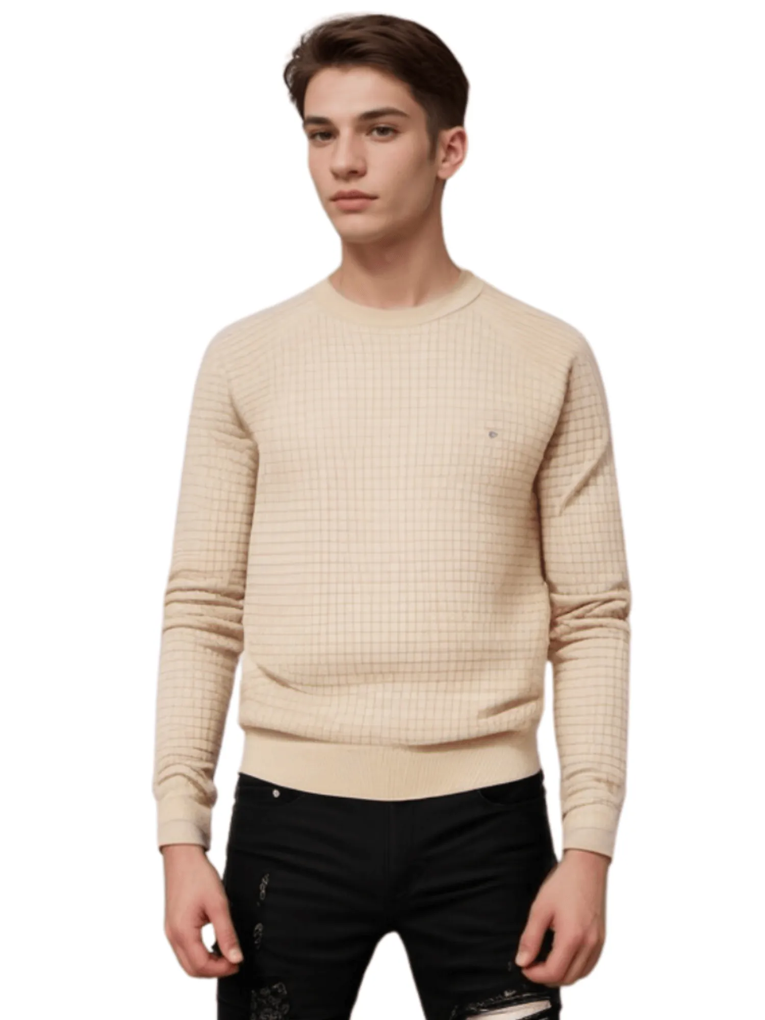 100% Cotton Men's Waffle Sweaters