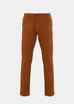 Bamforth Men's Chino Trouser In Tobacco - Regular Fit