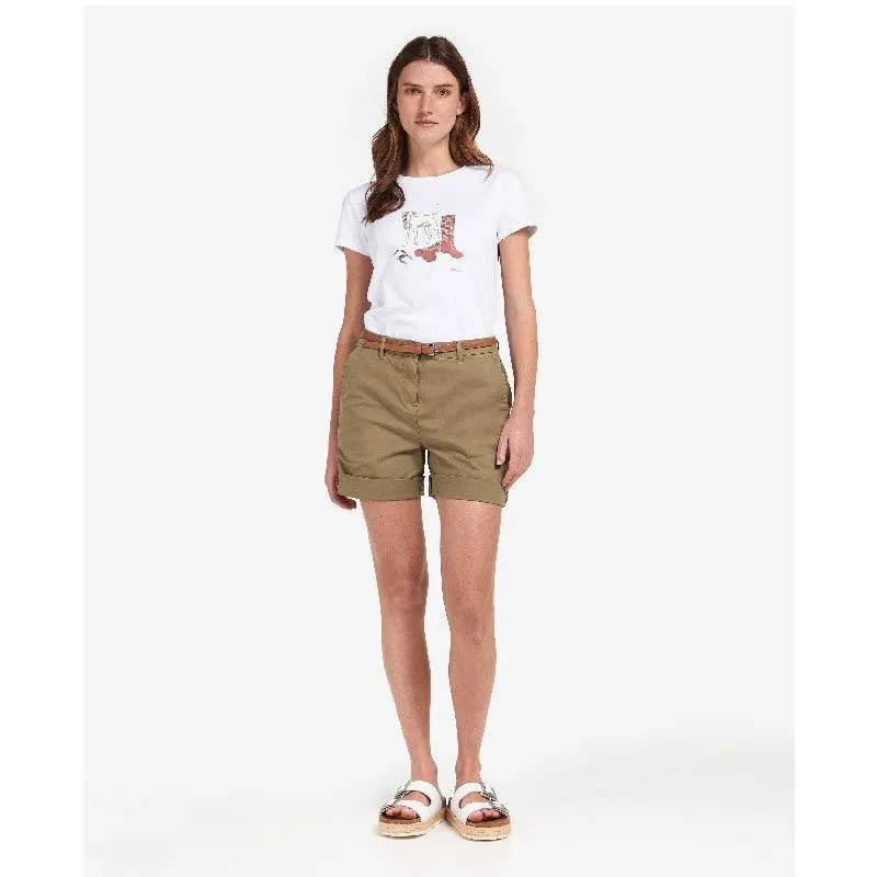 Barbour Chino Ladies Shorts - Khaki