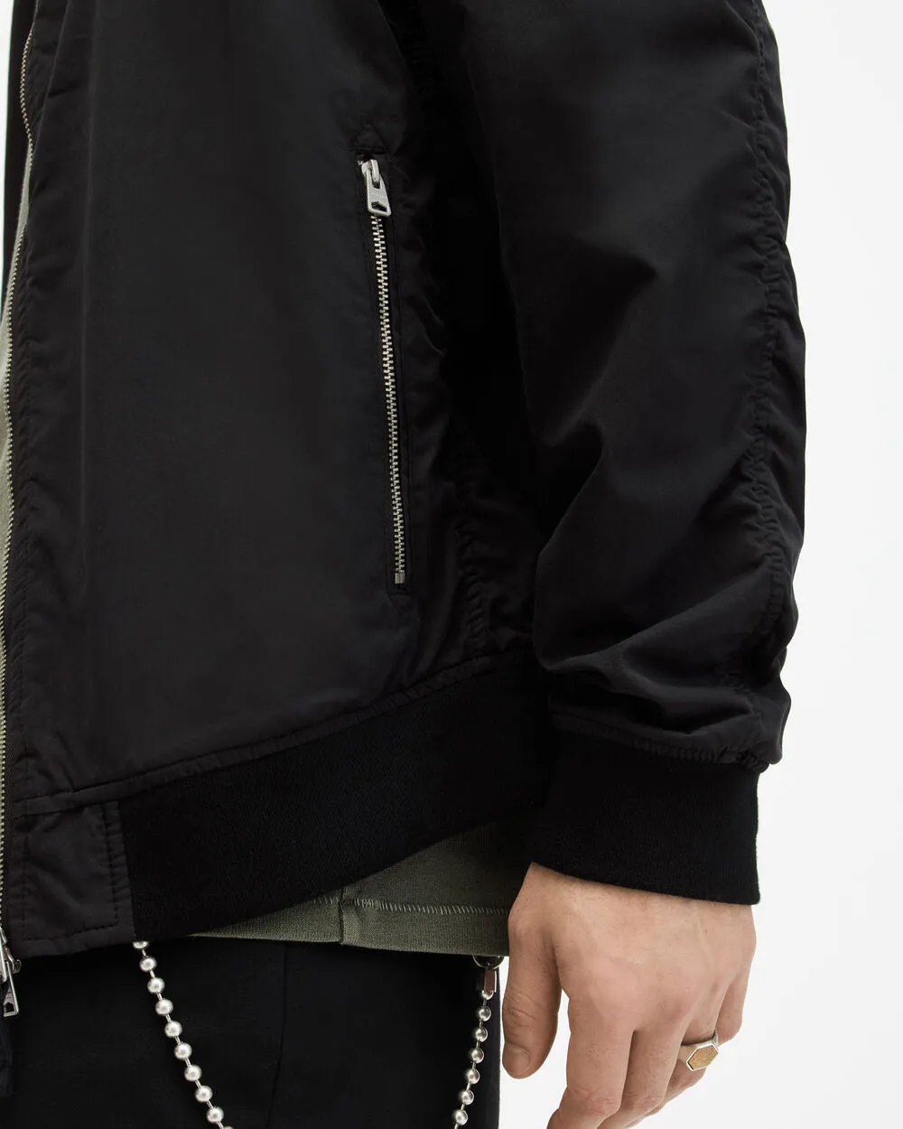 Bassett AllSaints bomber jacket, black