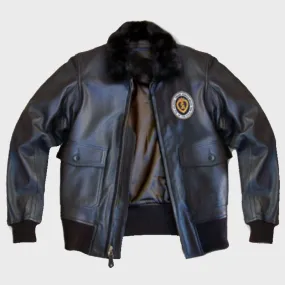 Best Genuine Signature Series Purple Heart Patch Goatskin G-1 Flight Jacket