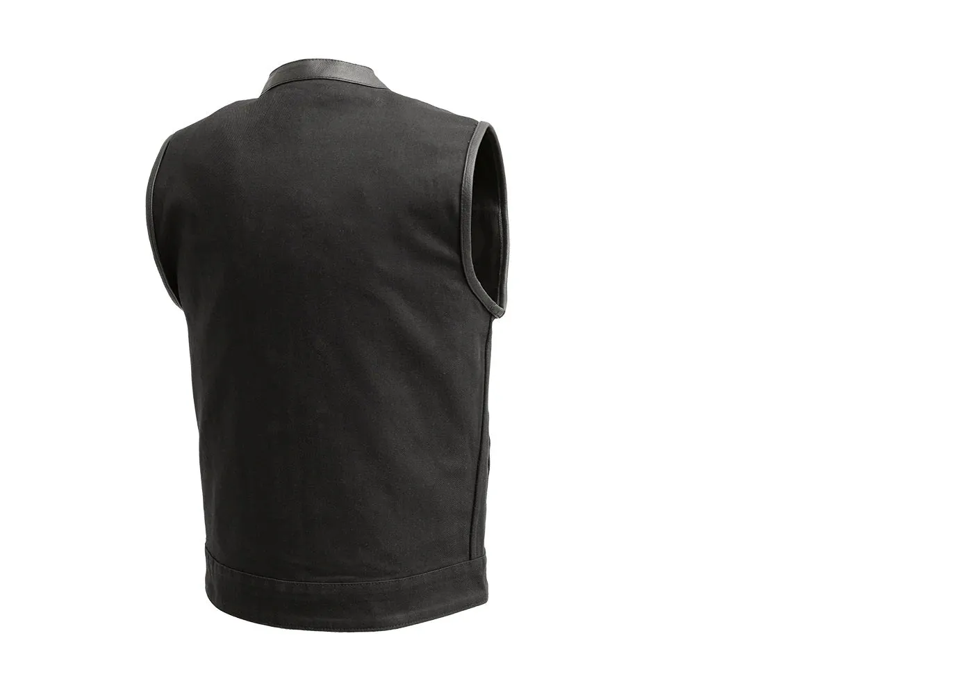 BLACK FIM629TRIM | Crossover - Men's Motorcycle Twill Vest