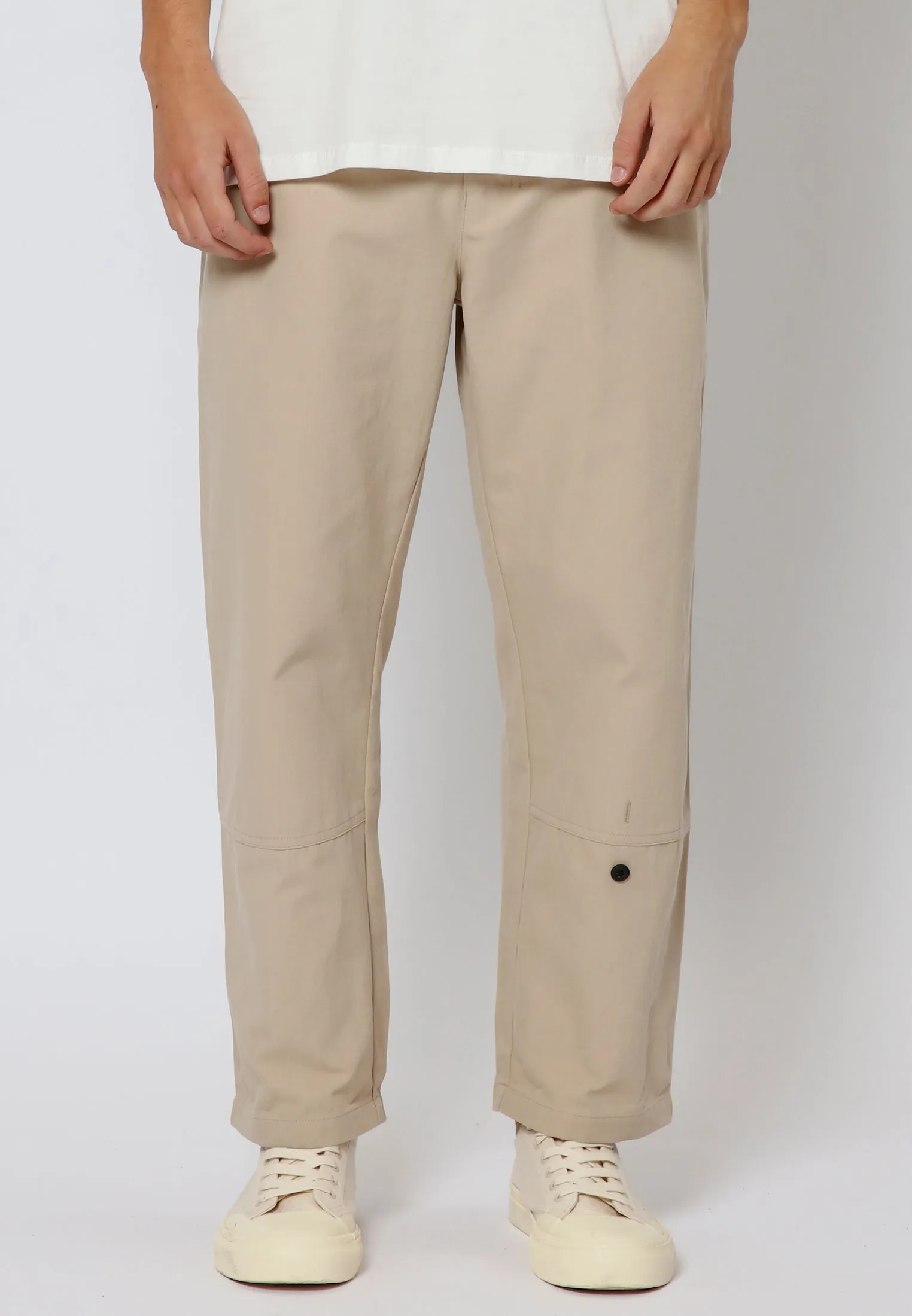 BUTTON CHINO STONE