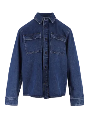 button-up denim overshirt