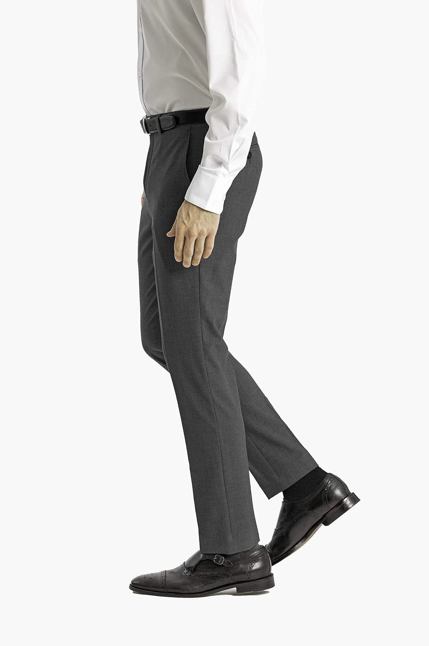 Calvin Klein Men's Slim Stretch Dress Pants, Medium Gray