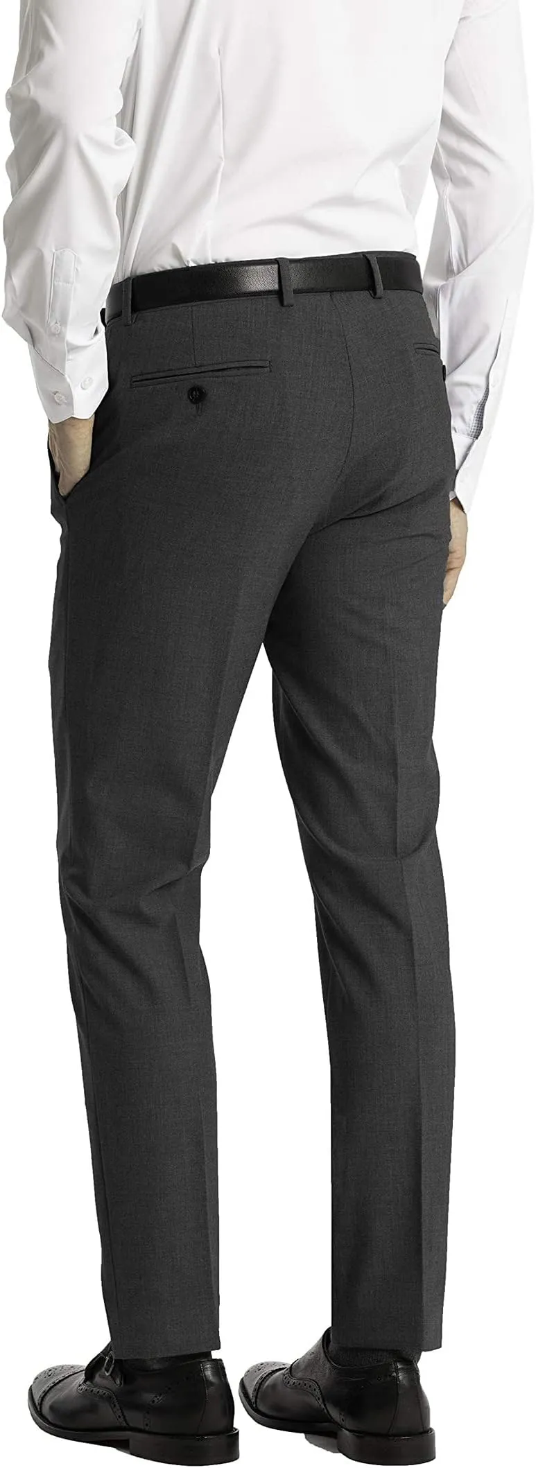 Calvin Klein Men's Slim Stretch Dress Pants, Medium Gray