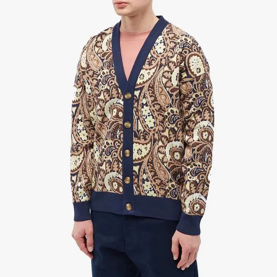 Cardigan Drole de Monsieur Paisley, dark blue