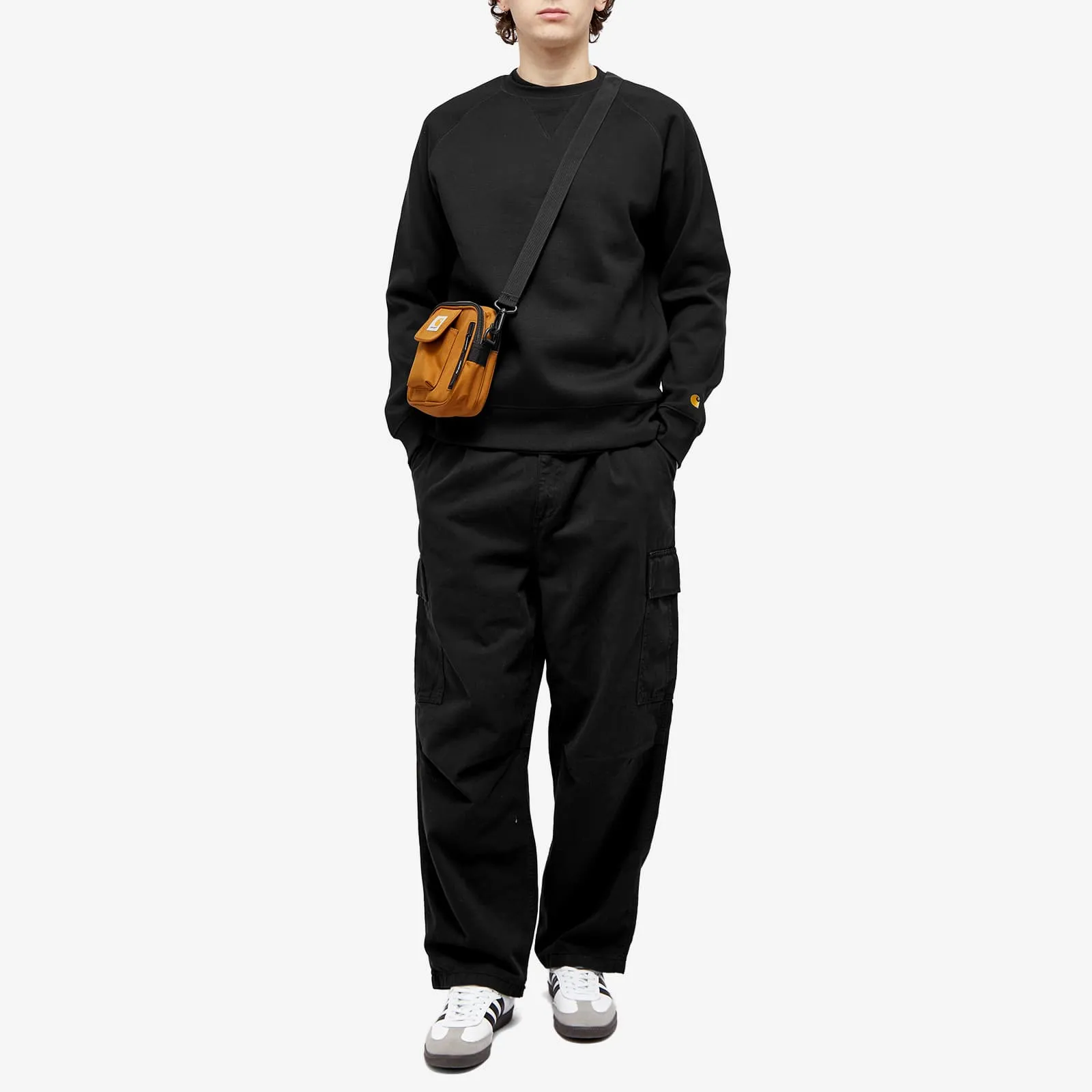 Carhartt Wip Chase Sweater, Black & Gold