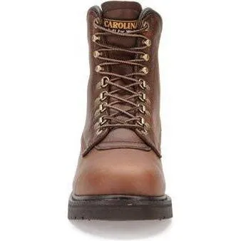 Carolina Men's Sarge Hi USA Made 8" Stl Toe Work Boot Amber Gold -1809