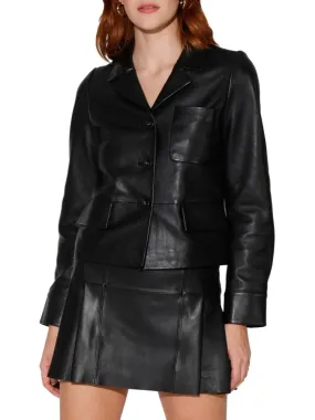 Carter Walter Baker leather jacket, black