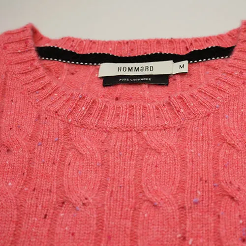 Cashmere Crew Neck Cable Sweater Debutante Donegal