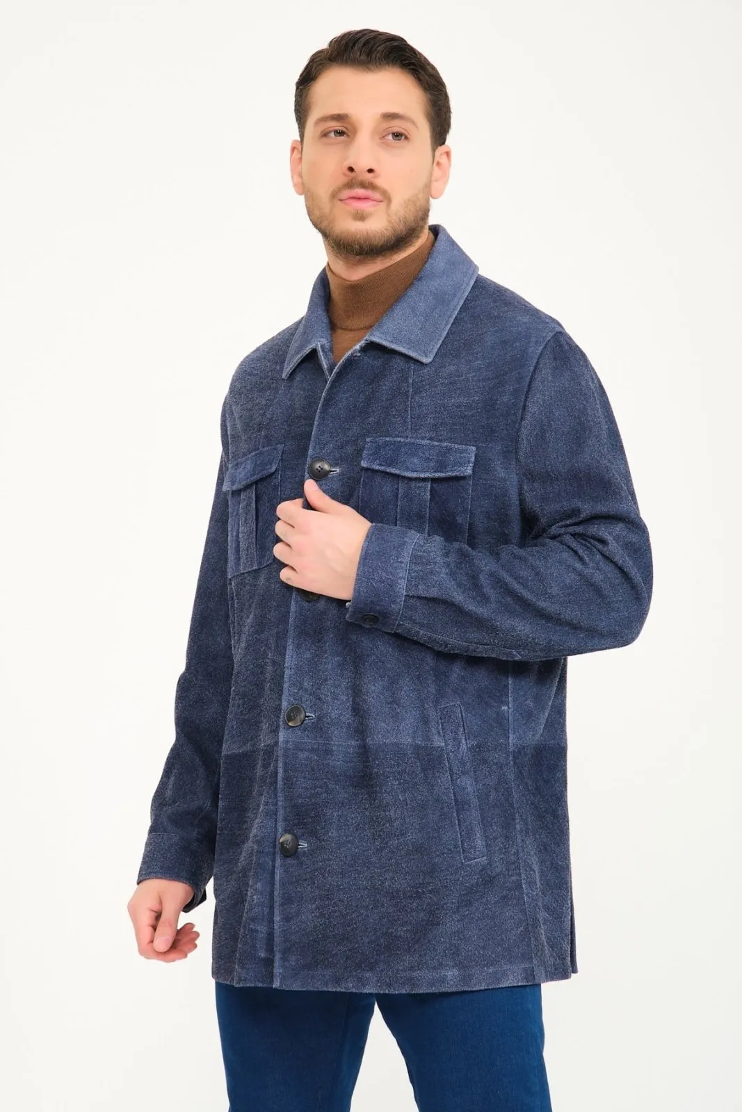 Denim Suede Jacket