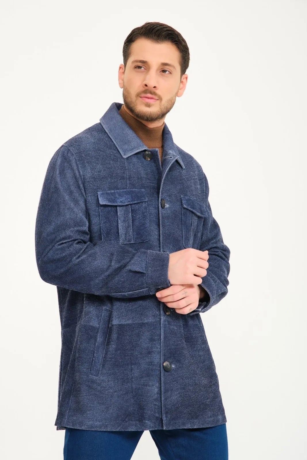 Denim Suede Jacket