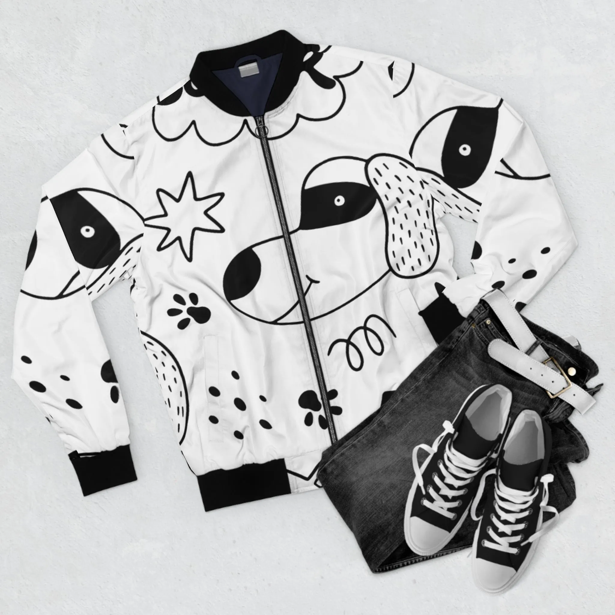 Doodle Dogs & Cats - Inovax Men's Bomber Jacket