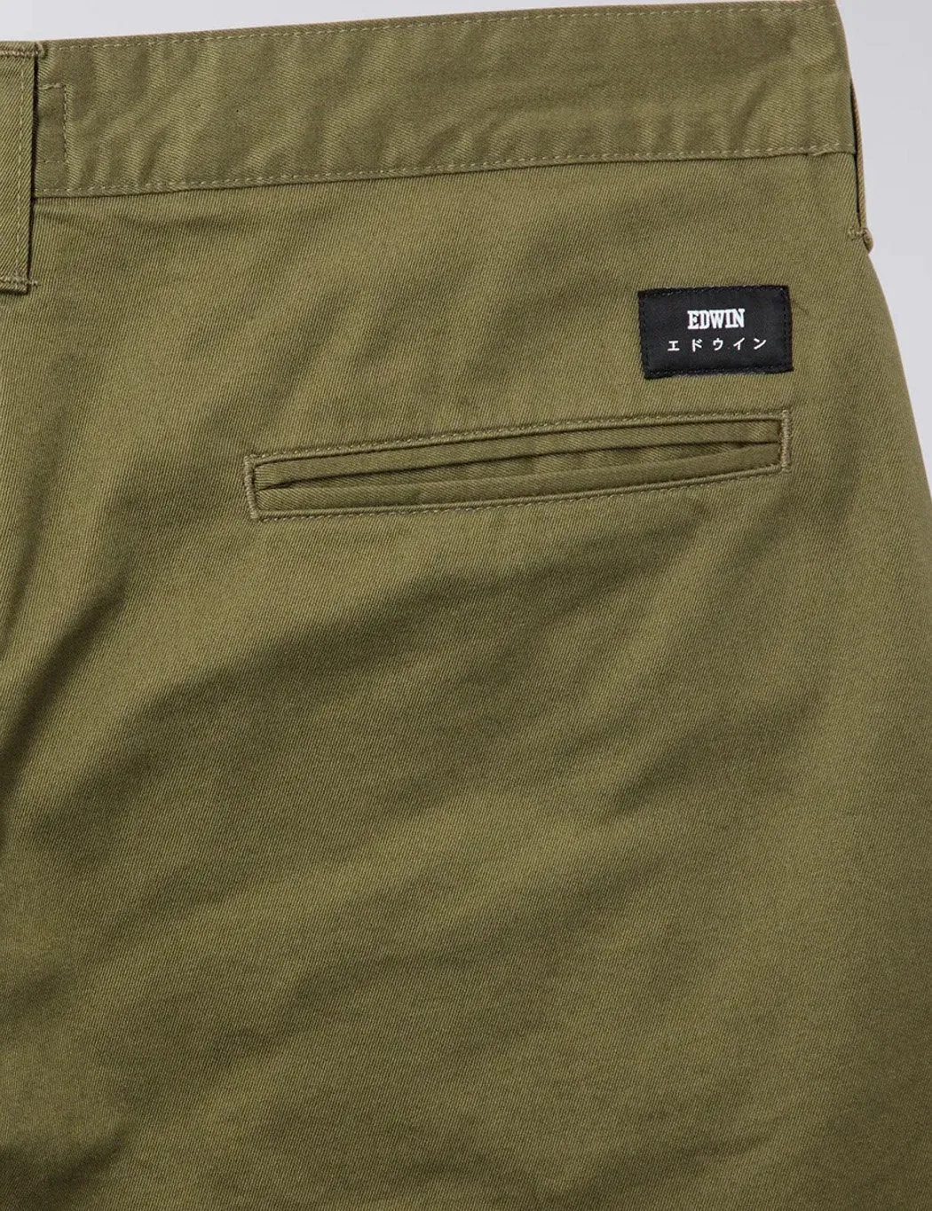 Edwin ED-55 Chino (Regular Tapered) - Military Green Rinsed