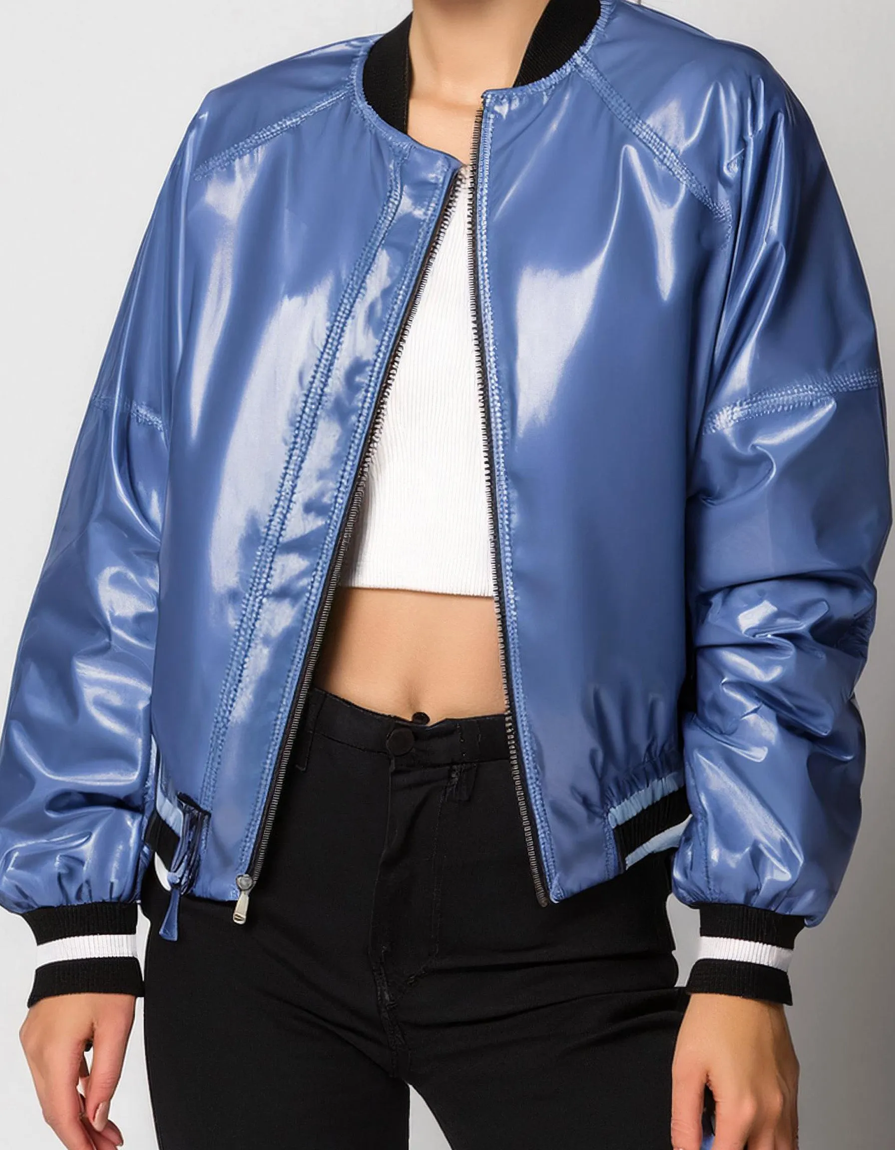 Electric Blue Bomber Jacket