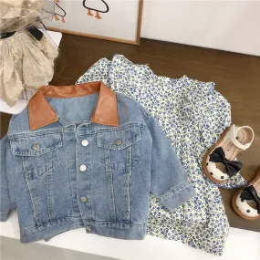 Floral Dress & Denim Jacket Set