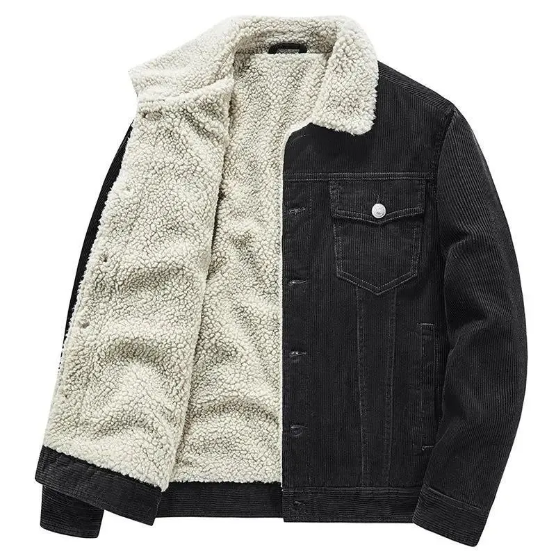 Funki Buys | Jackets | Men's Corduroy Fleece Winter Jacket