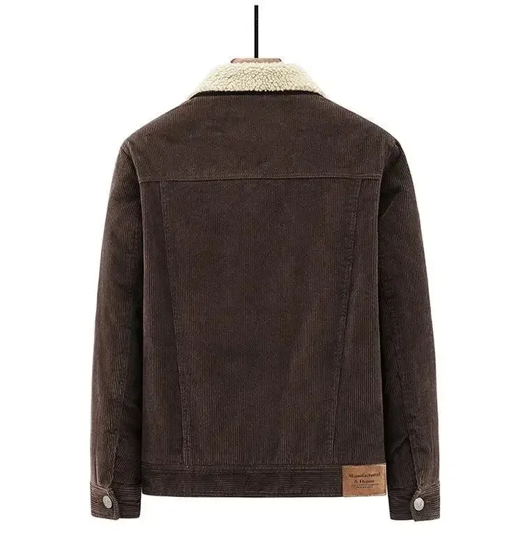 Funki Buys | Jackets | Men's Corduroy Fleece Winter Jacket