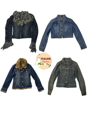 Fur and Crop Mix button Down Jackets