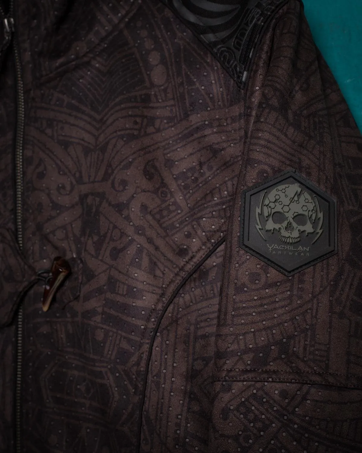 Jacket Men / Fake Leather Holes - Brown RETRO FUTURE