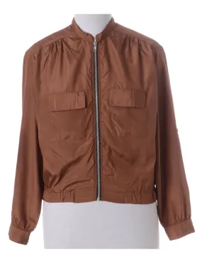 Label Blouse Brown Bomber