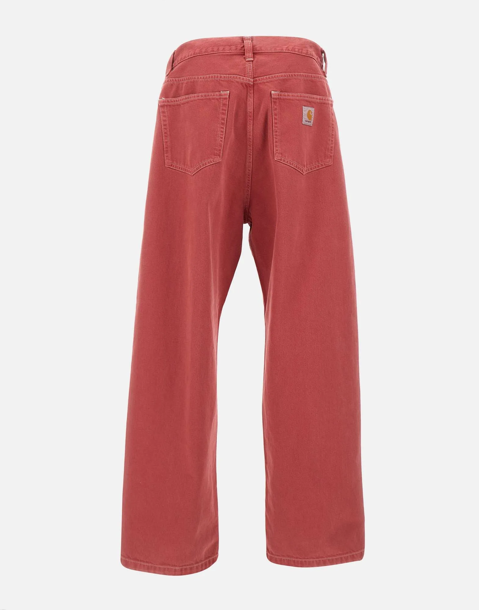 Landon Red Loose Tapered Denim Trousers