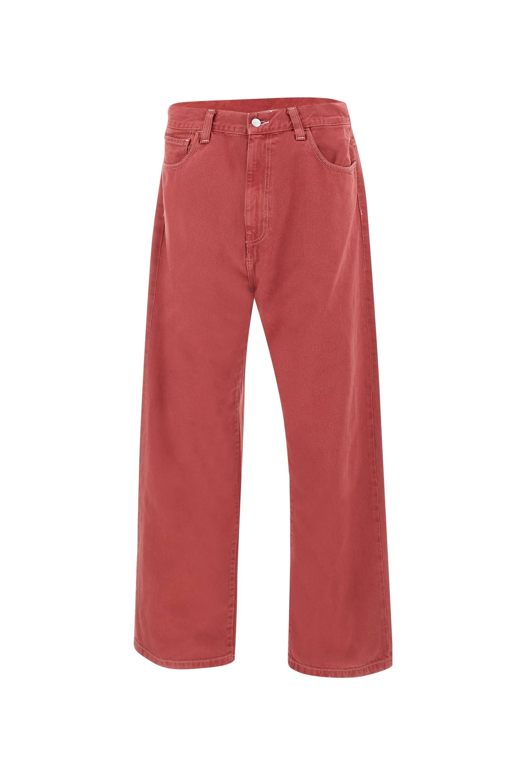 Landon Red Loose Tapered Denim Trousers