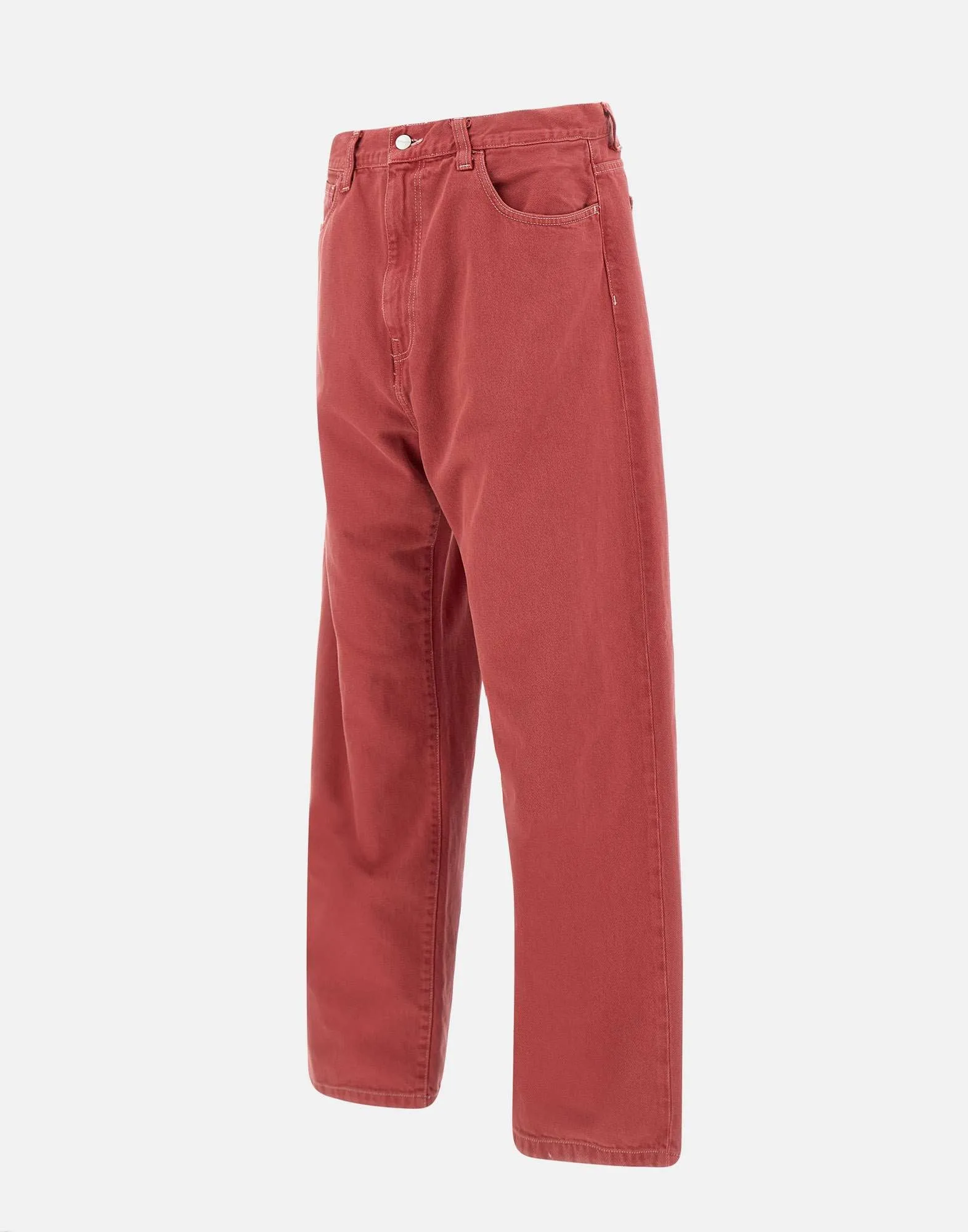 Landon Red Loose Tapered Denim Trousers