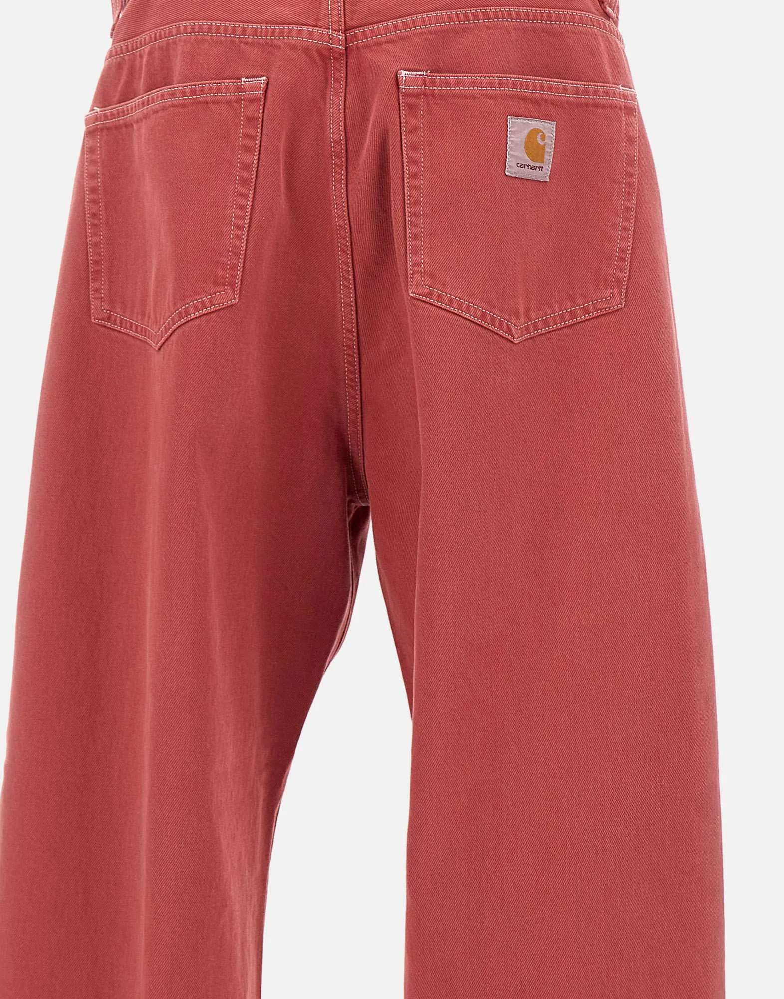 Landon Red Loose Tapered Denim Trousers