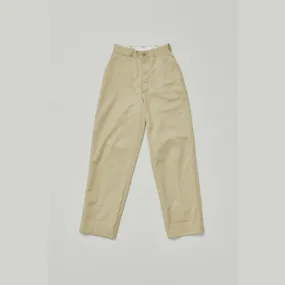 LENO CHINO TROUSERS - CAMEL