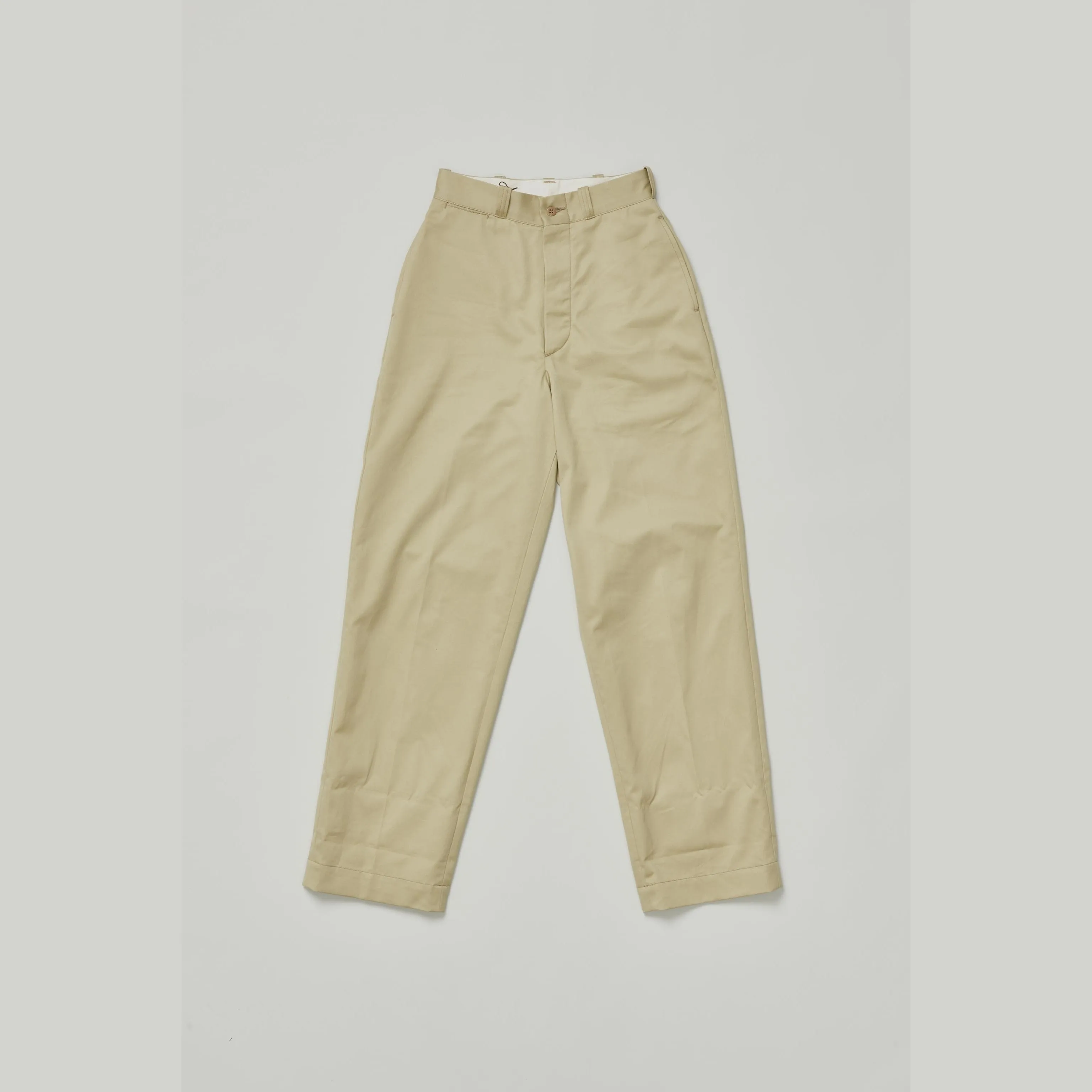 LENO CHINO TROUSERS - CAMEL