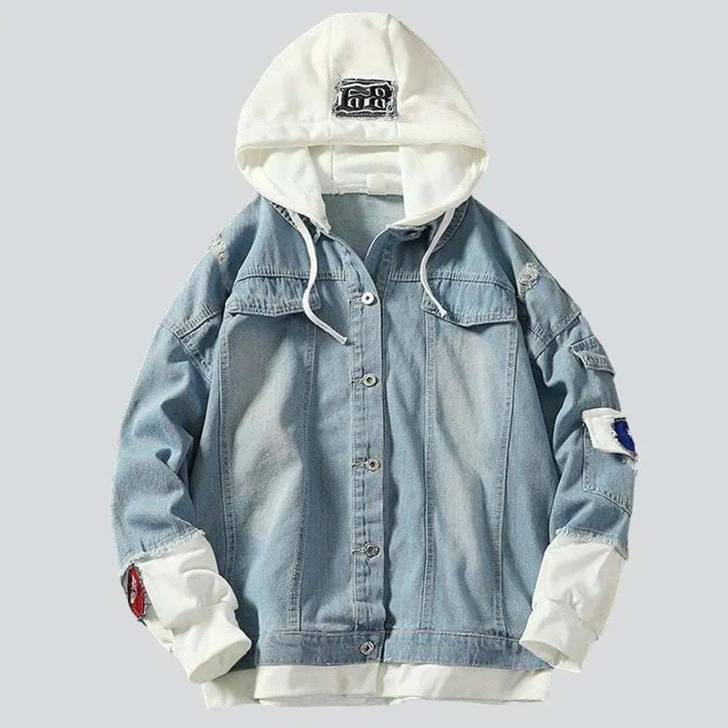 Light blue men's jeans jacket