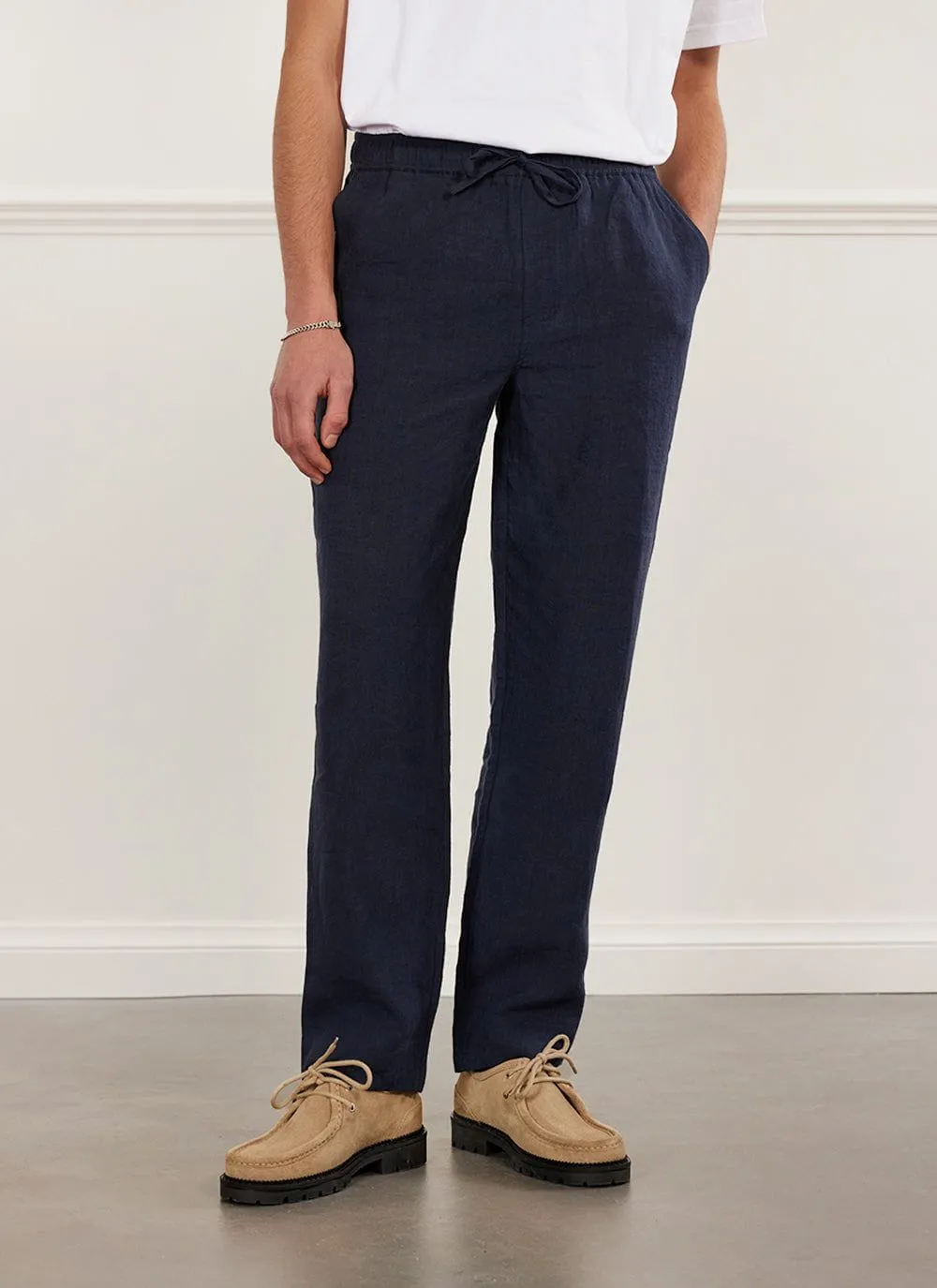 Linen Everyday Trousers | Navy