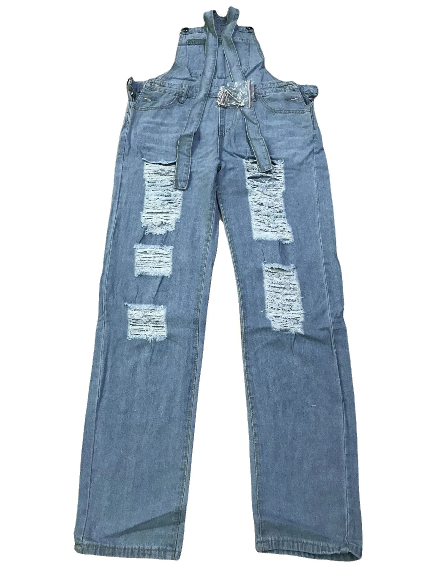 Macacão Feminino Jeans Rasgado Denim