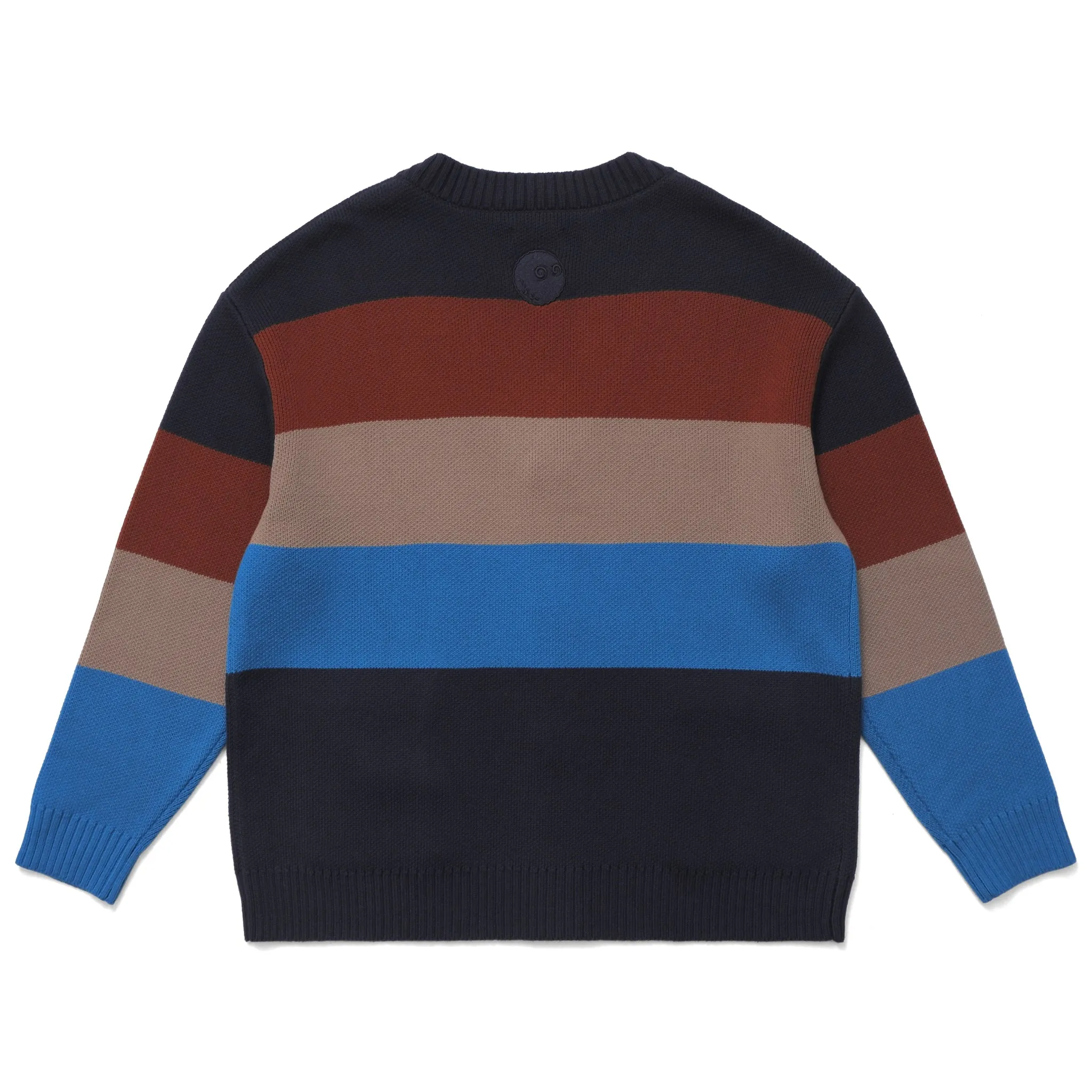 Malbon Golf Fairbanks Cardigan Sweater - ROYAL NAVY RUST