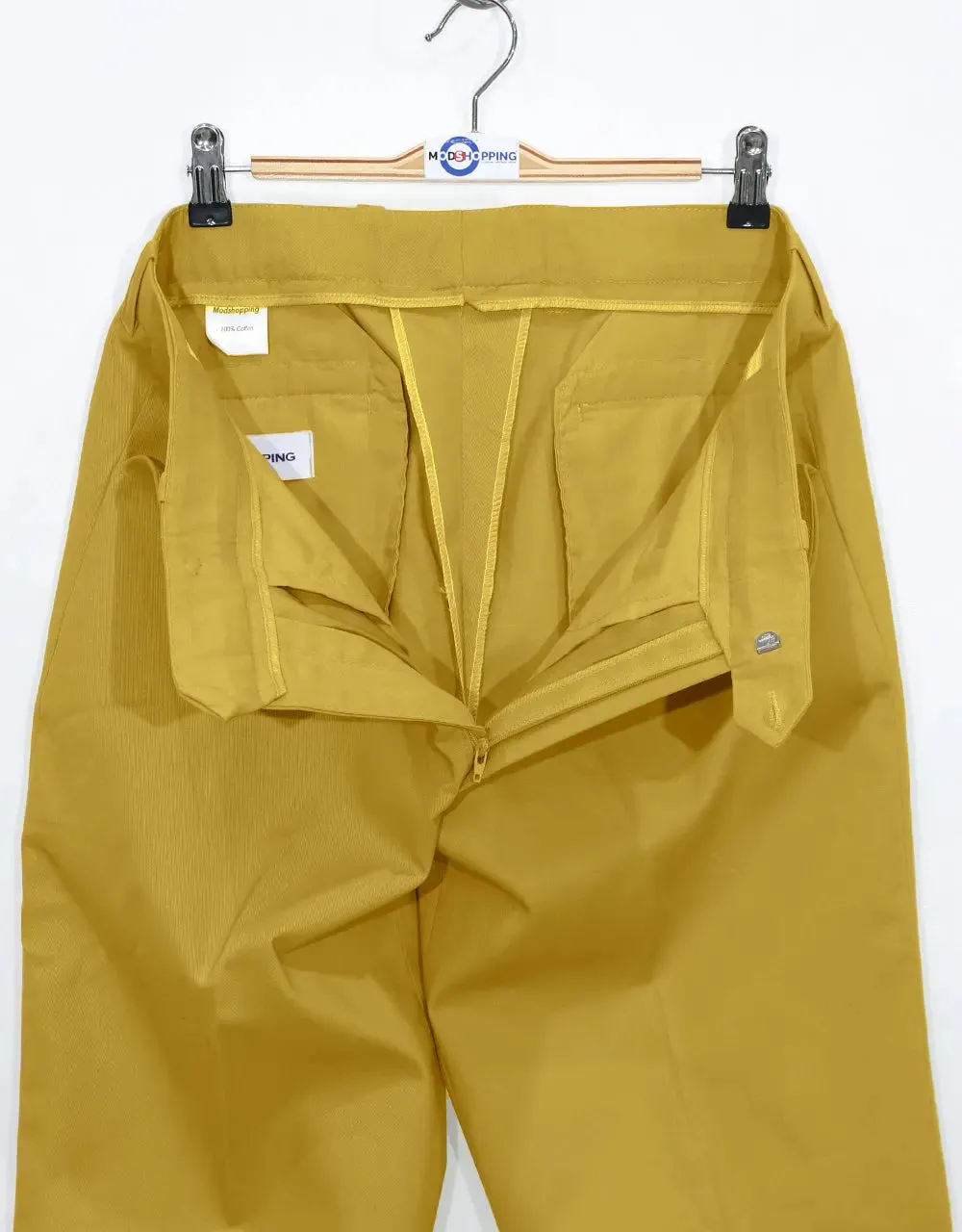 Men's Chino Trousers | Vintage Style Mustard Yellow Chino Trouser