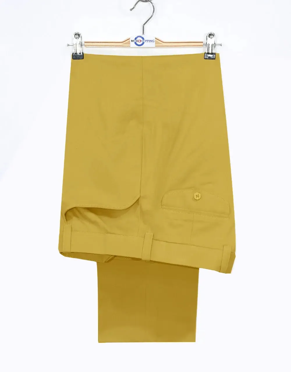 Men's Chino Trousers | Vintage Style Mustard Yellow Chino Trouser