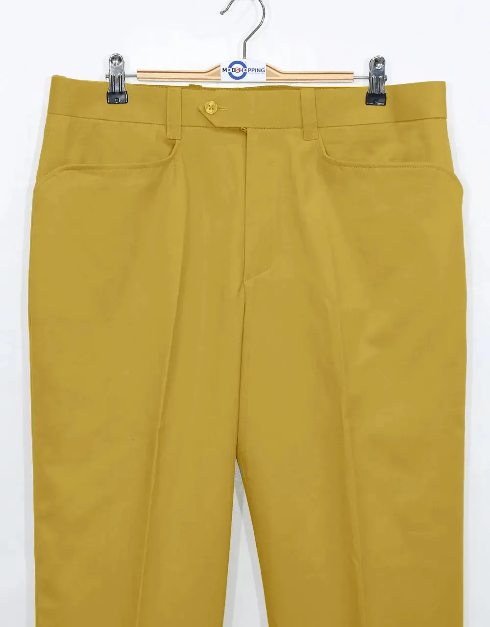 Men's Chino Trousers | Vintage Style Mustard Yellow Chino Trouser