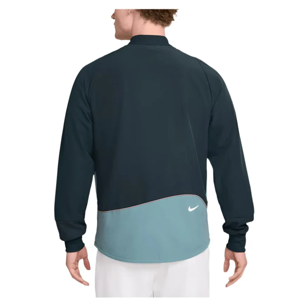 Men`s Court Dri-FIT Advantage Tennis Jacket Armory Navy and Denim Turq