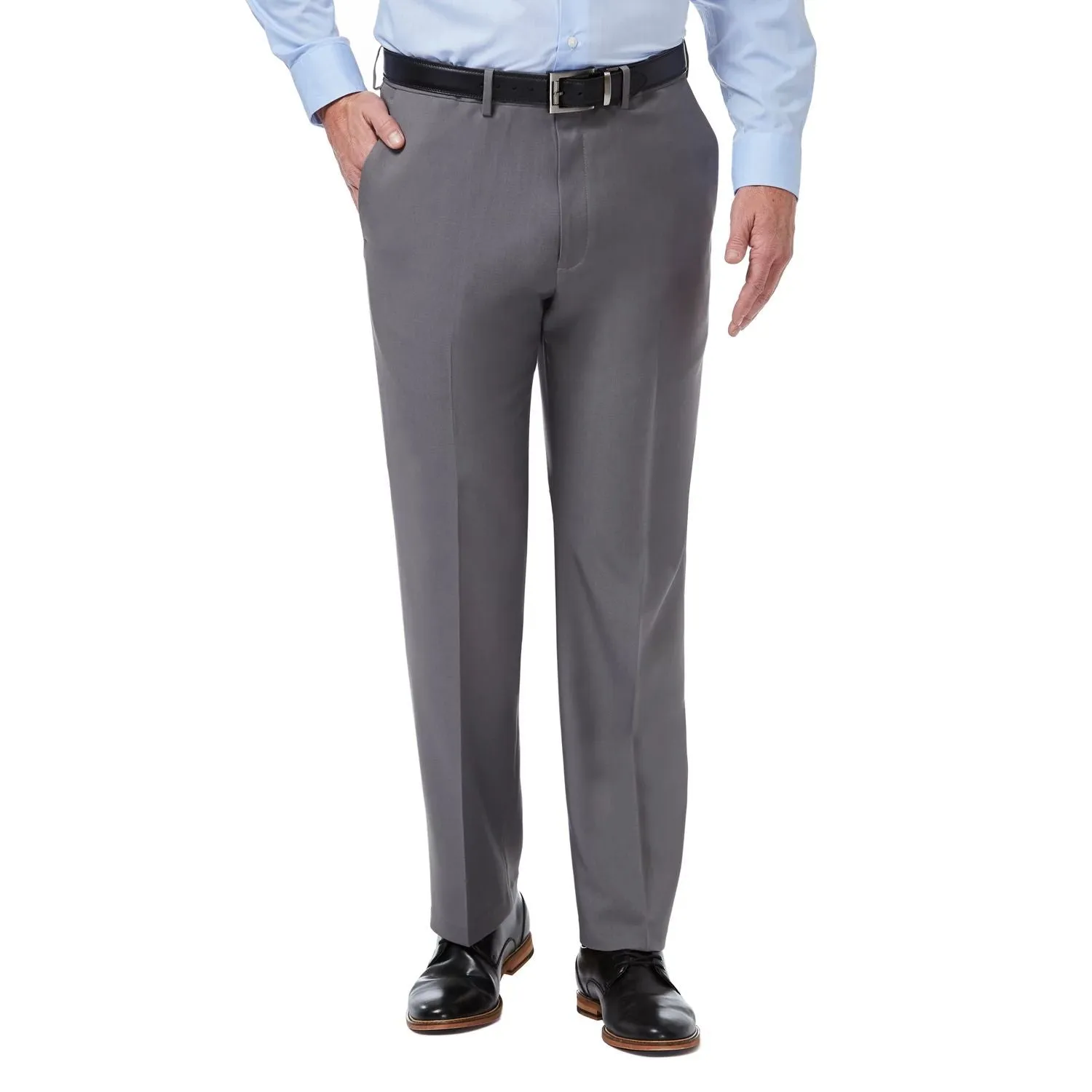 Men's Haggar Premium Comfort Stretch Classic Fit Dress Pants with Expanded Waist and Flat Front