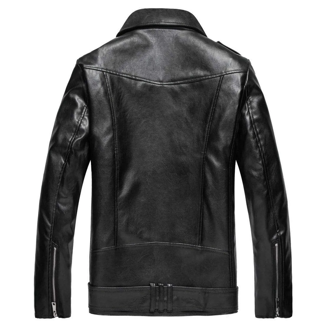 Men's Punk Stand Collar Lapel Front Zip Jackets