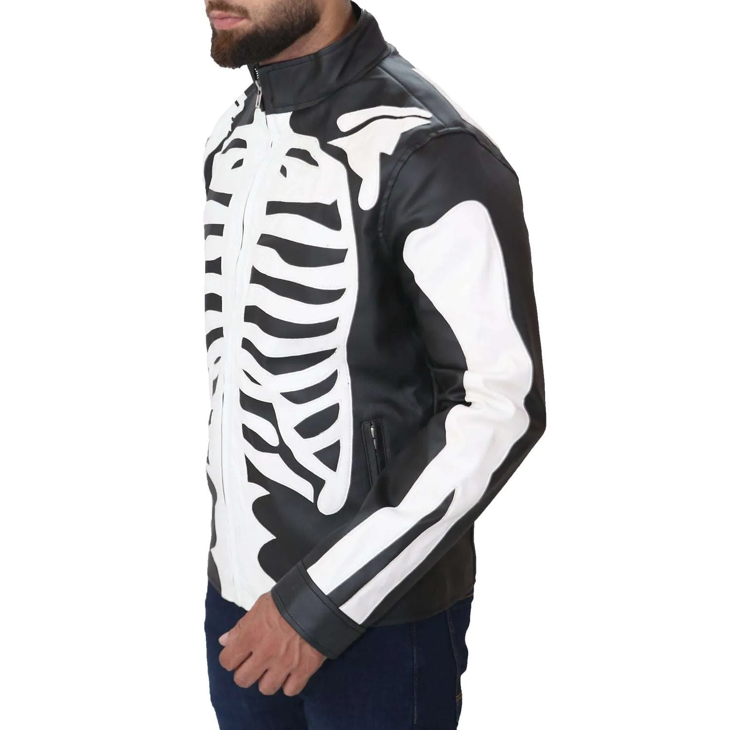 Men's Skeleton Leather Jacket