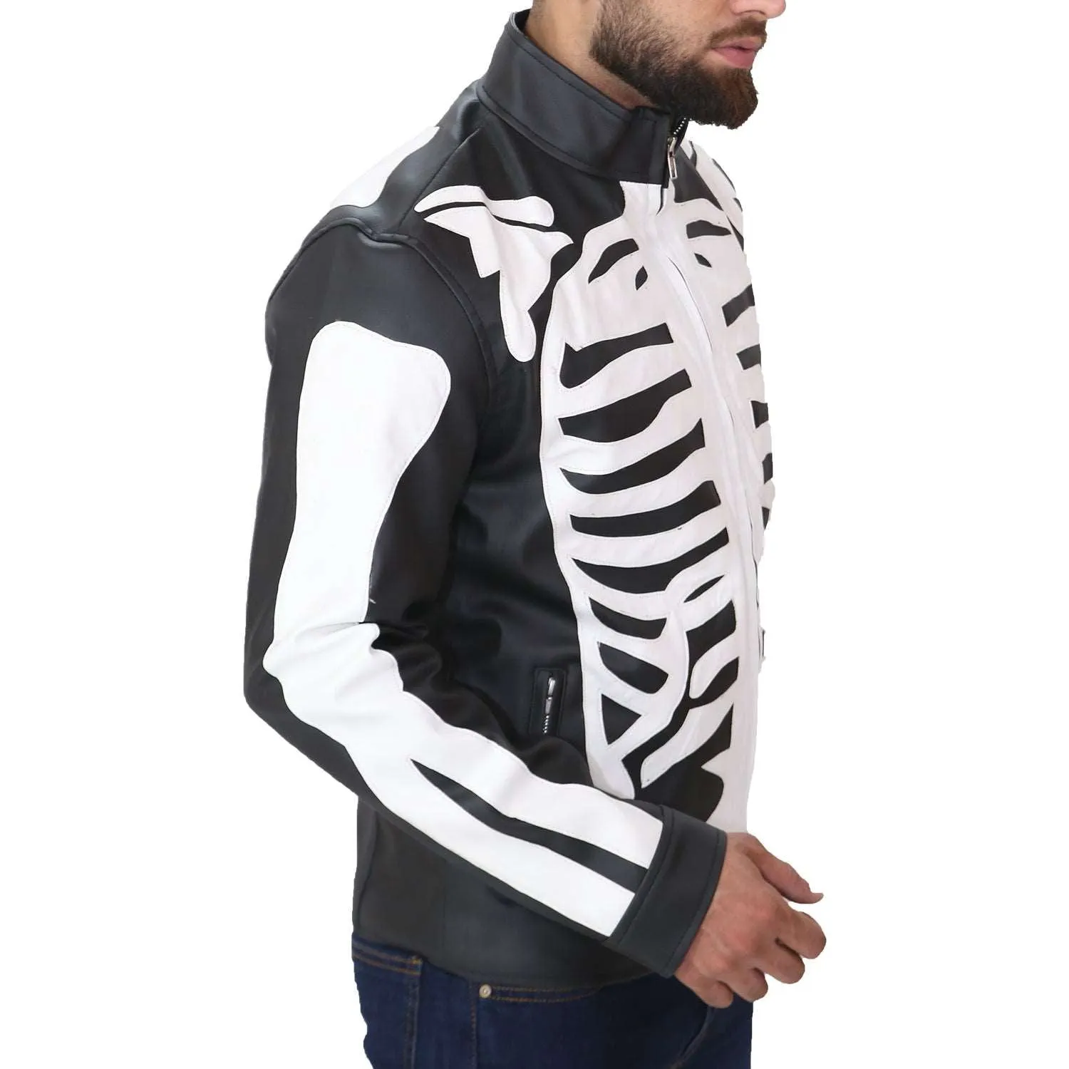 Men's Skeleton Leather Jacket