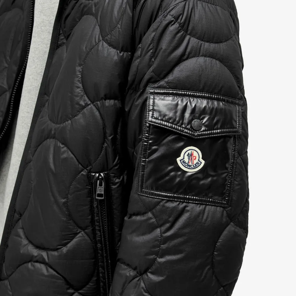 Moncler Sham Quilted Bomber Jacket, Black