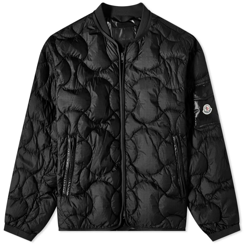 Moncler Sham Quilted Bomber Jacket, Black