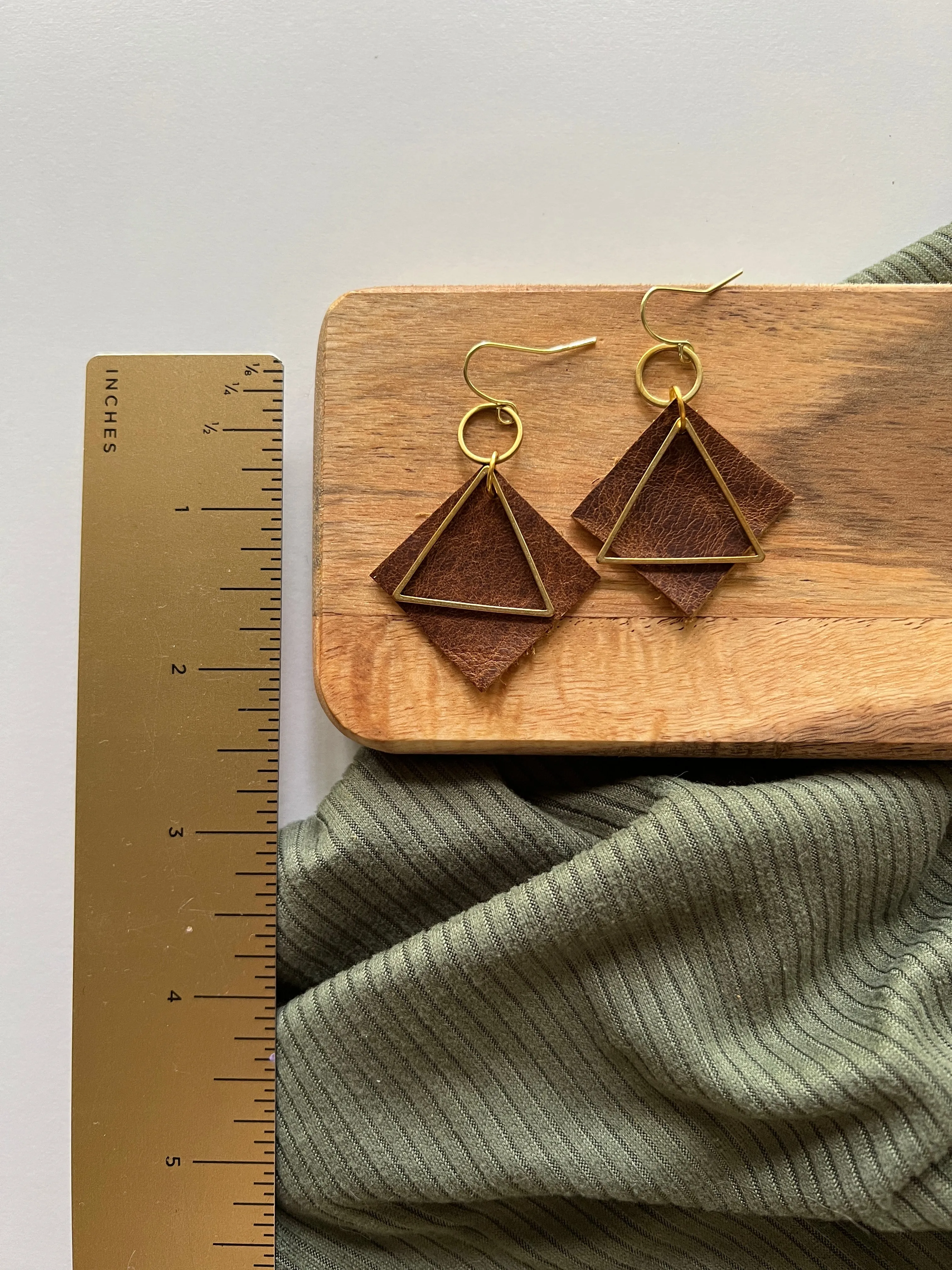 Noon | Leather Earrings