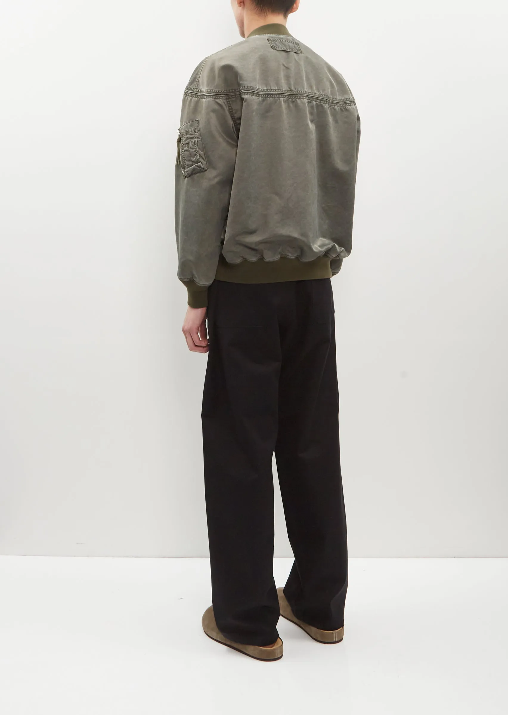 Nylon Twill Garment Dyed Bomber