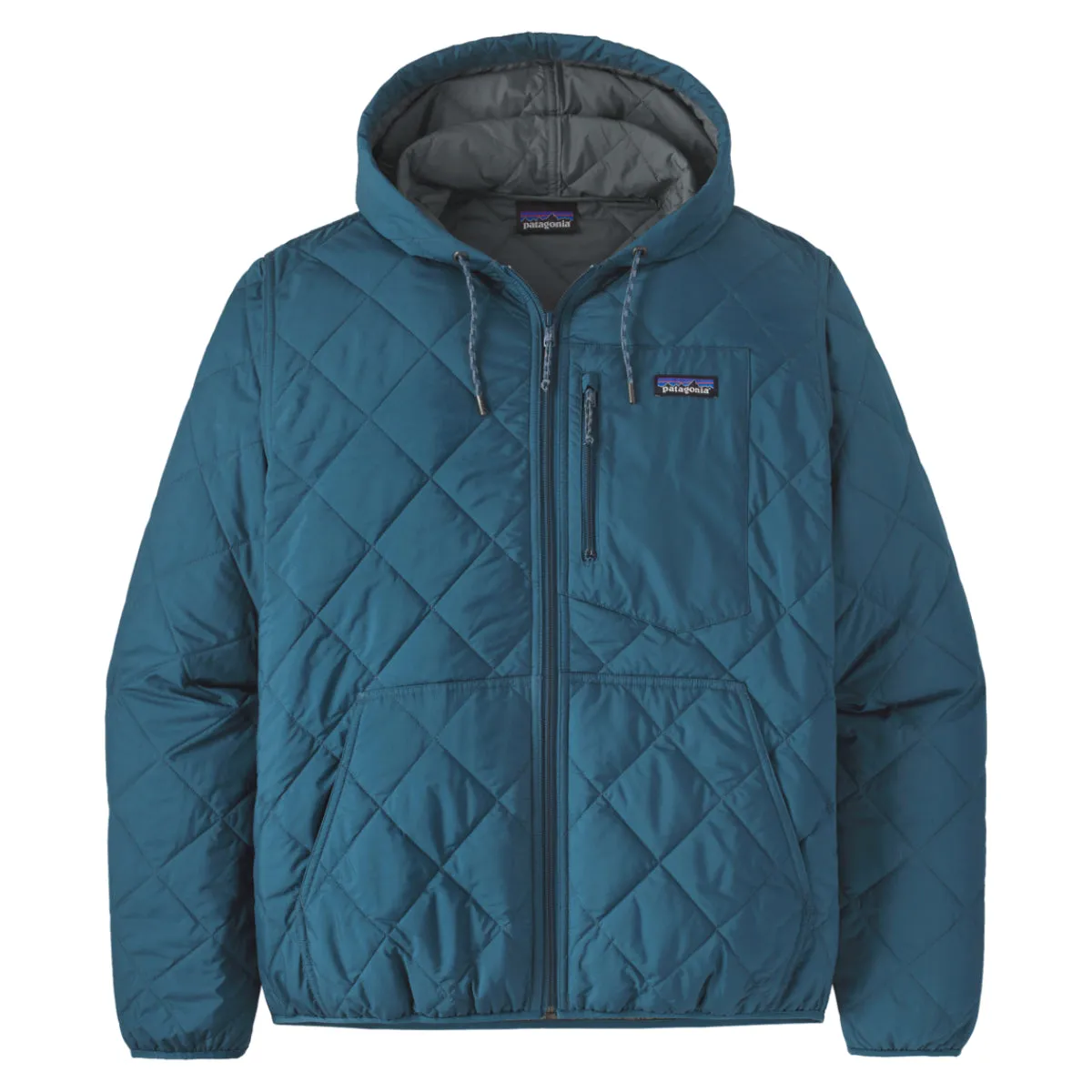 Patagonia Diamond Quilted Bomber Hooded Zip Jacket