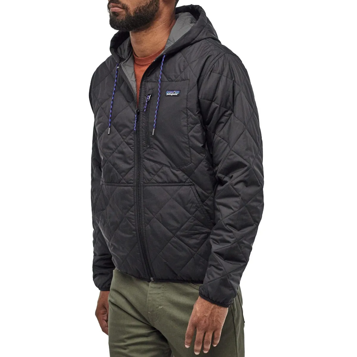 Patagonia Diamond Quilted Bomber Hooded Zip Jacket